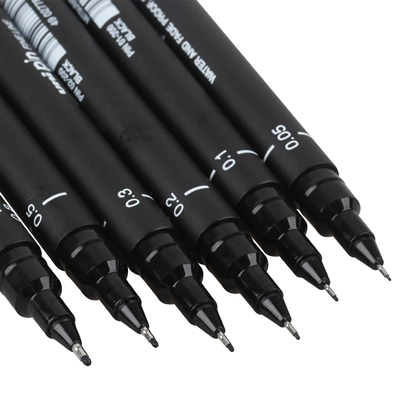 UNI-BALL PIN Drawing Pen Ultra Fine Line Marker 0.1mm Black Ink pack of 3 