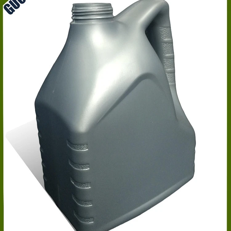 4 Liter Silver Gray HDPE Plastic Car Lubricating Oil Container Lubricant Bottle Wholesale