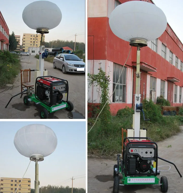 8kW Portable Lighting Tower Diesel Generator 12KW 15KVA 380V 60HZ
