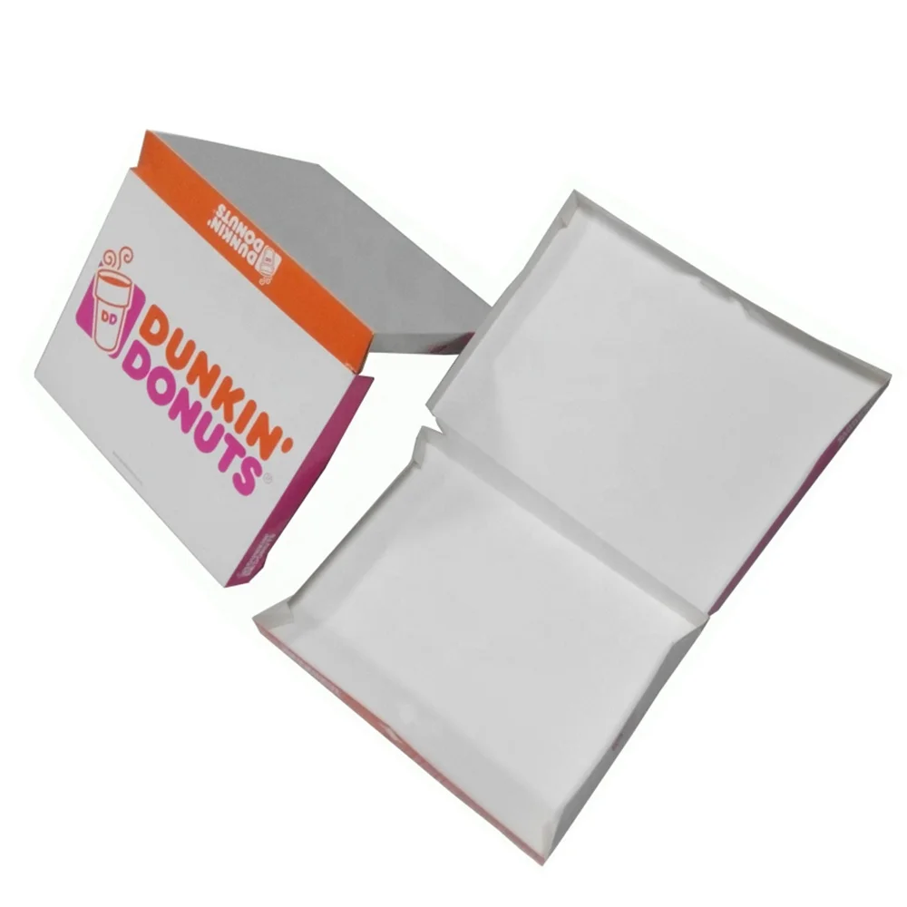 Коробка из пищевого картона с дюжинами пончиков для работы дома с пользовательским логотипом