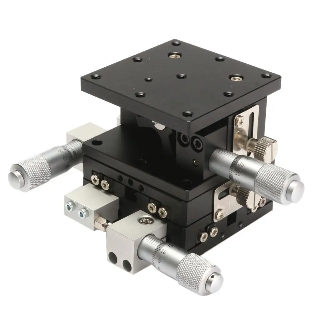 XYZ 3 Axis Linear Stage Trimming Platform Bearing Tuning Sliding Table 60x60mm
