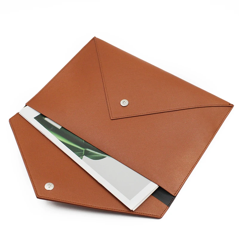 PU Leather A4 File Folder Document Holder Portfolio Envelope