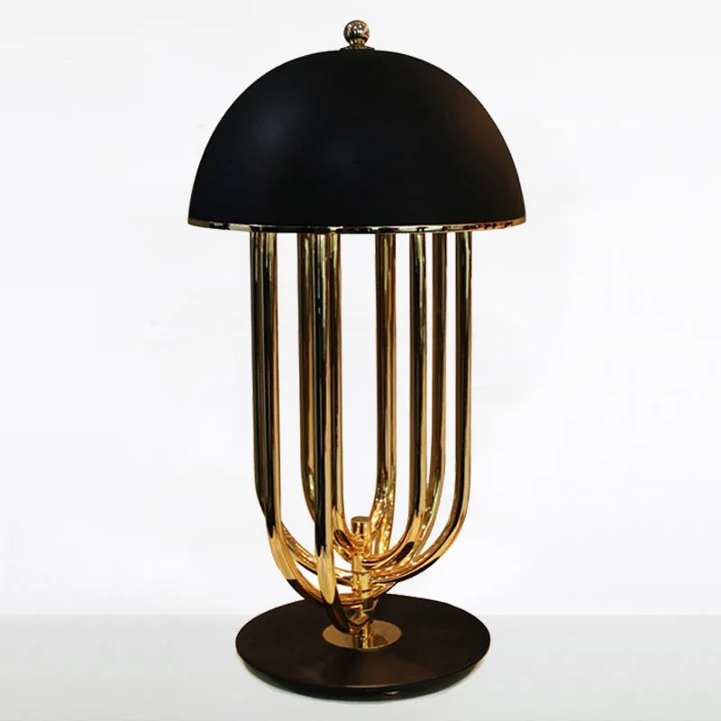 Modern Metal Table Lamp Mushroom LED Table Light Black White Gold Desk Lamp Home Lighting For Parlor Bedroom Study