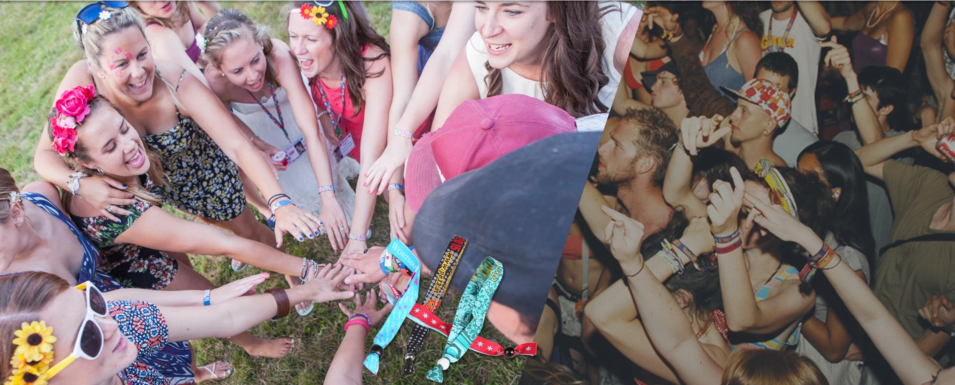 OEM Free Sample High quality Customize Logo Event Festival Ribbon Satin Woven Bracelet Fabric Wristband factory