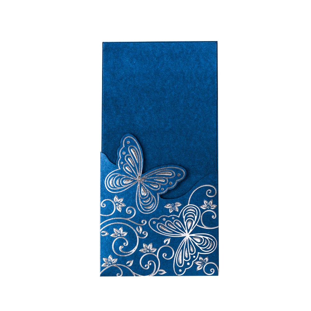 Beautiful Royal Blue Very Popular Custom Greet Invitations Korean Wedding Invitation Card Wedding