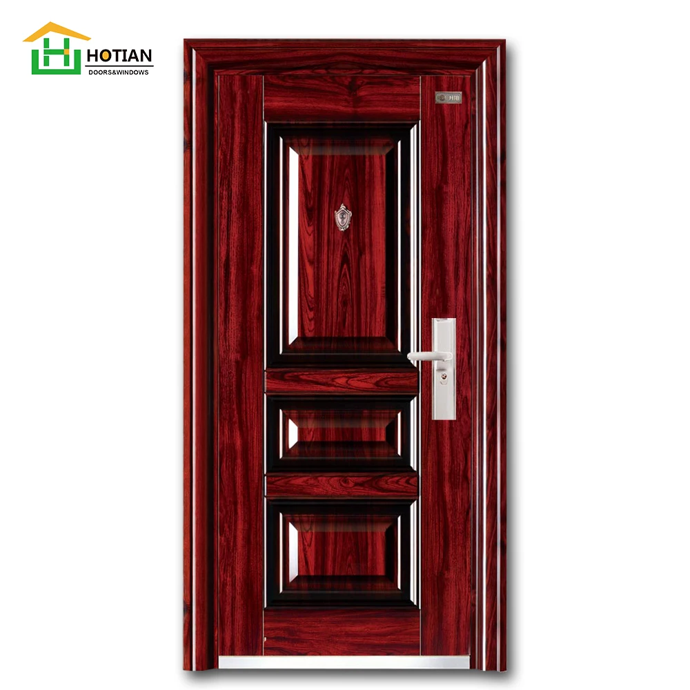 Factory Latest Design Exterior House Model Metal Door Security Steel Door Price