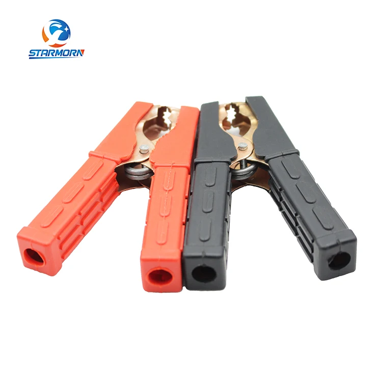 Зажимы типа «крокодил» для аккумулятора длиной 105 мм, зажим для аккумулятора черного и красного цвета на А