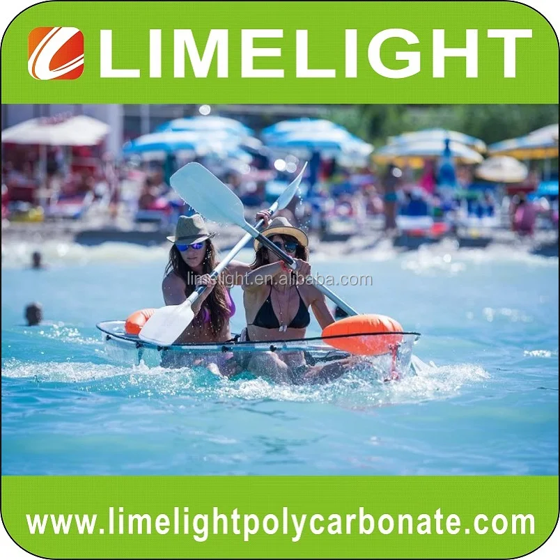 Transparent clear Kayak Crystal Canoe Polycarbonate Kayak