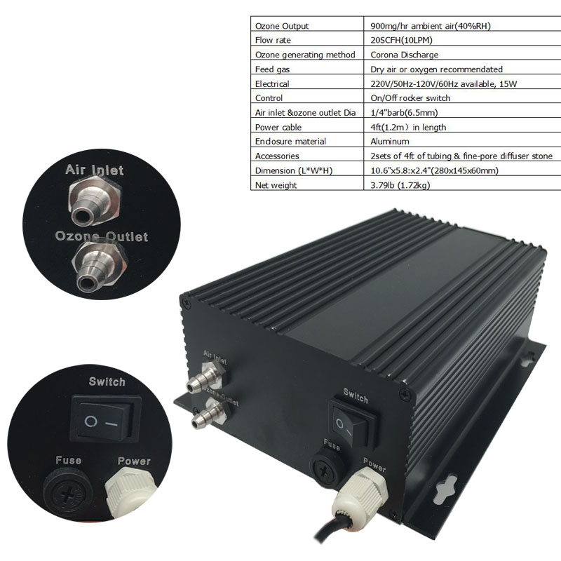 
 900 мг бытовой генератор озона очиститель воды генератор озона для плавательного Бассеина FM-C900  