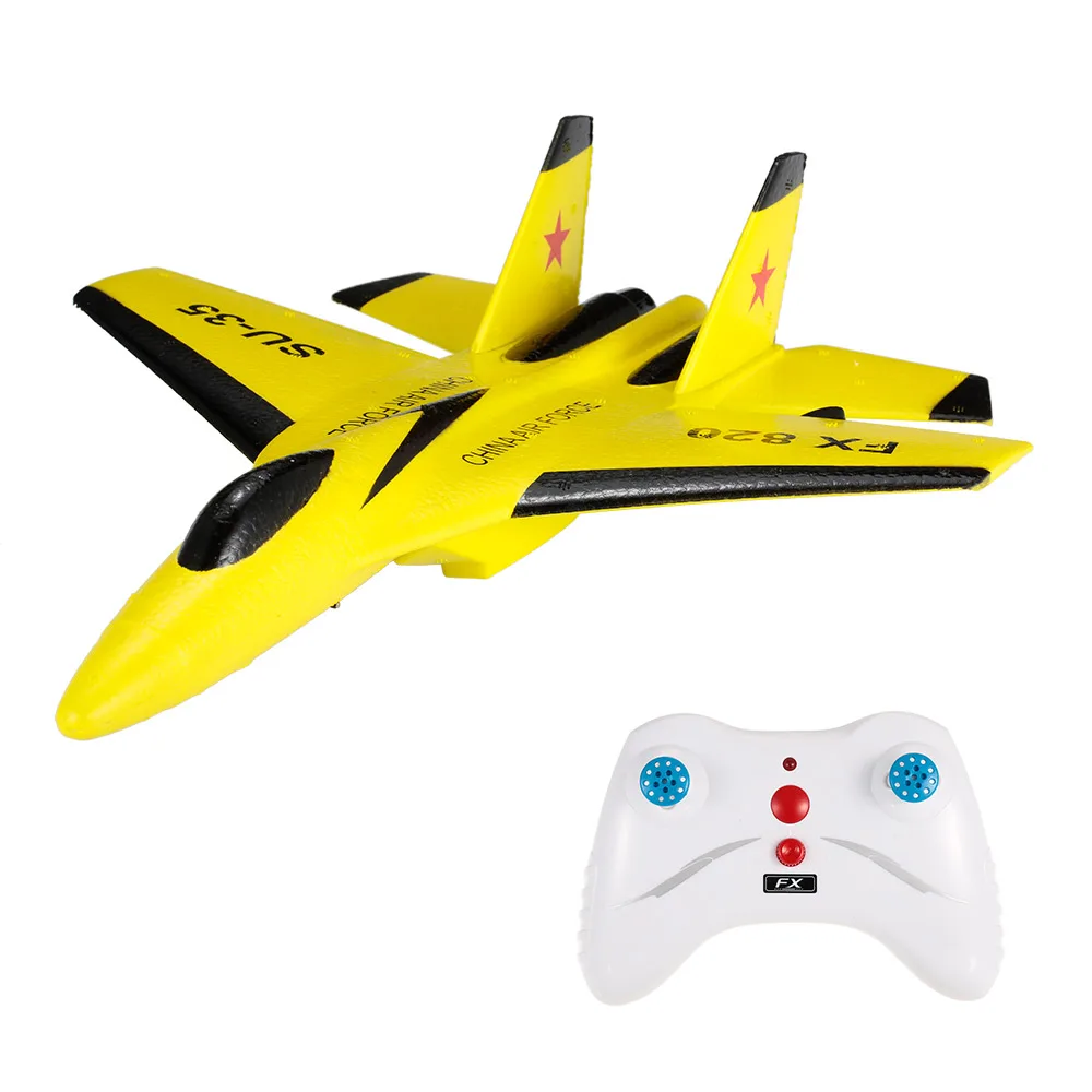 Avión RC SU35 De Control Remoto Con Estabilización Giroscópica – Modelo De Ala Fija, Amarillo, Juguete Para Niños Y Adultos