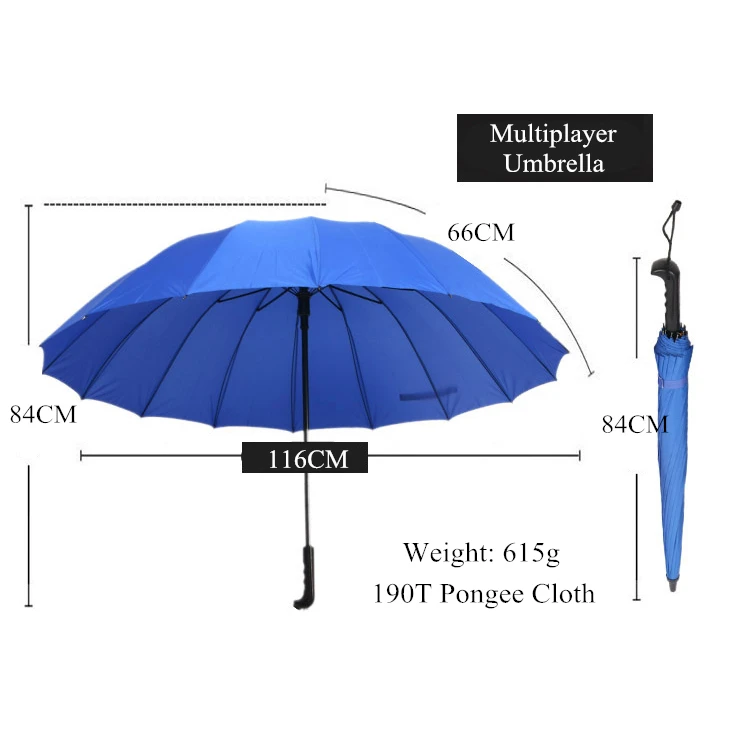 Big Auto Open Long Handle Straight Cheapest Family Umbrella