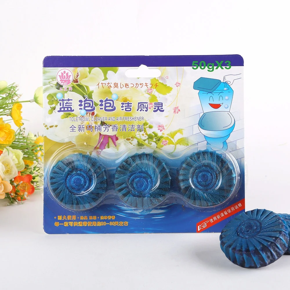 Household Chemicals Blue Bubble Toilet Bowl Cleaner Deodorant Automatic Detergent Deodorant Block