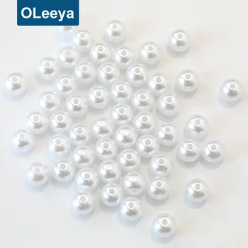 Factory direct sale artificial 10mm over 40colors loose plastic round pearls with 1 hole for costumes decoration