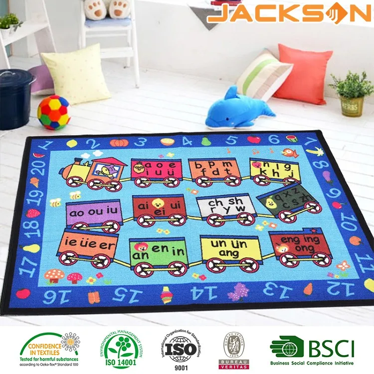 Цветной Противоскользящий латексный коврик для детей Детский