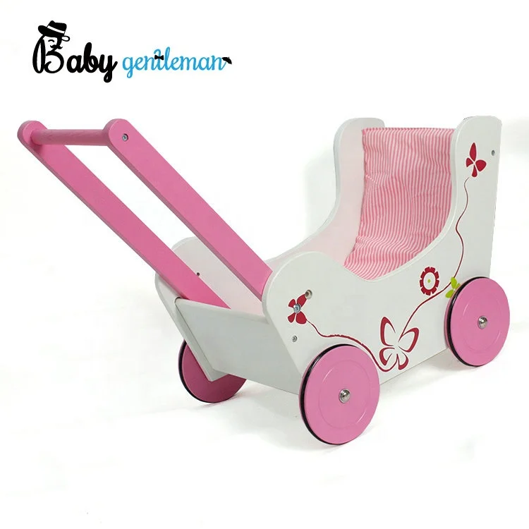 Лидер продаж, детская Первая деревянная кукольная коляска с ящиком для хранения Z16085E