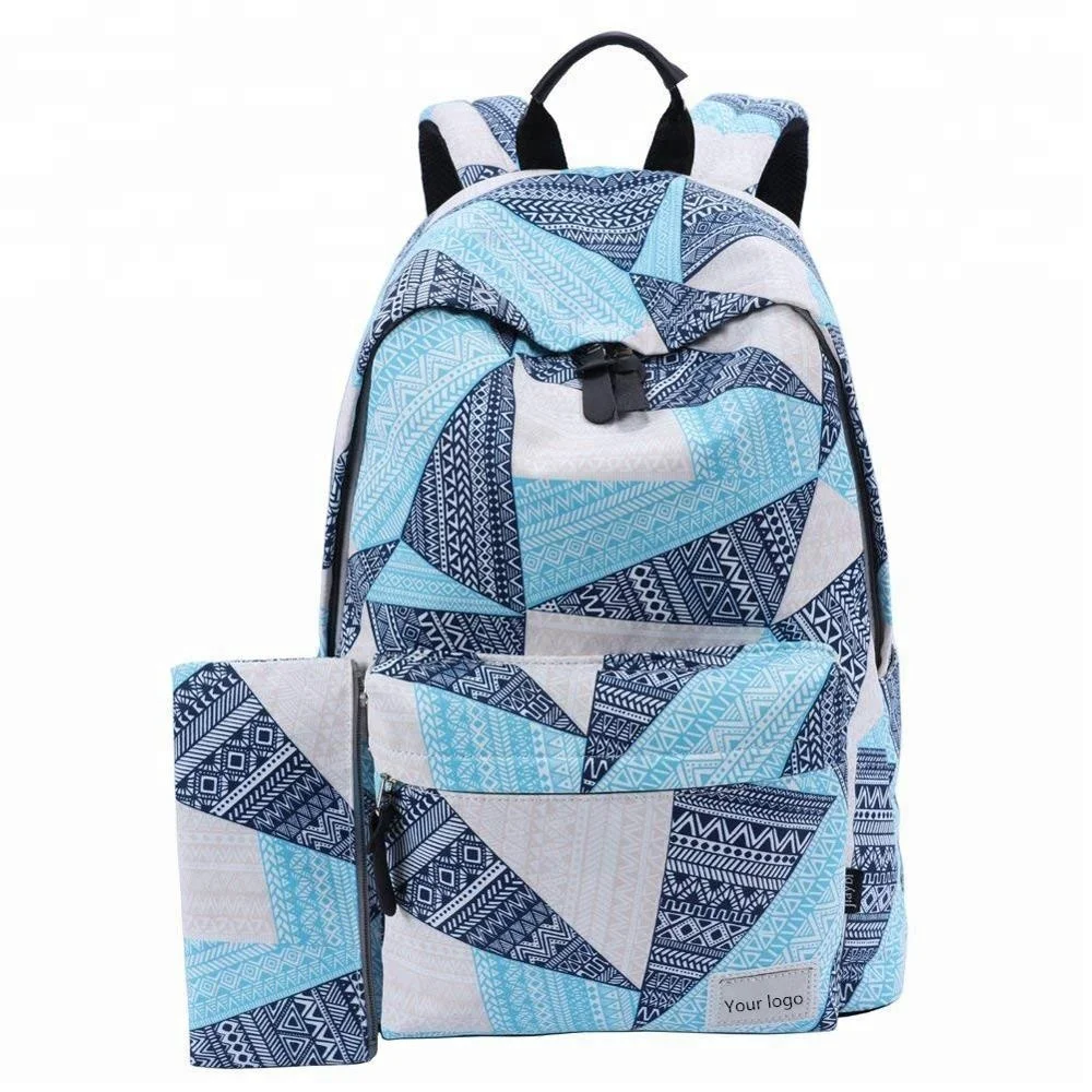 Details about   Canvas School Backpack Bookbag Laptop Bag with Shoulder Bags Pen Case for Teens 