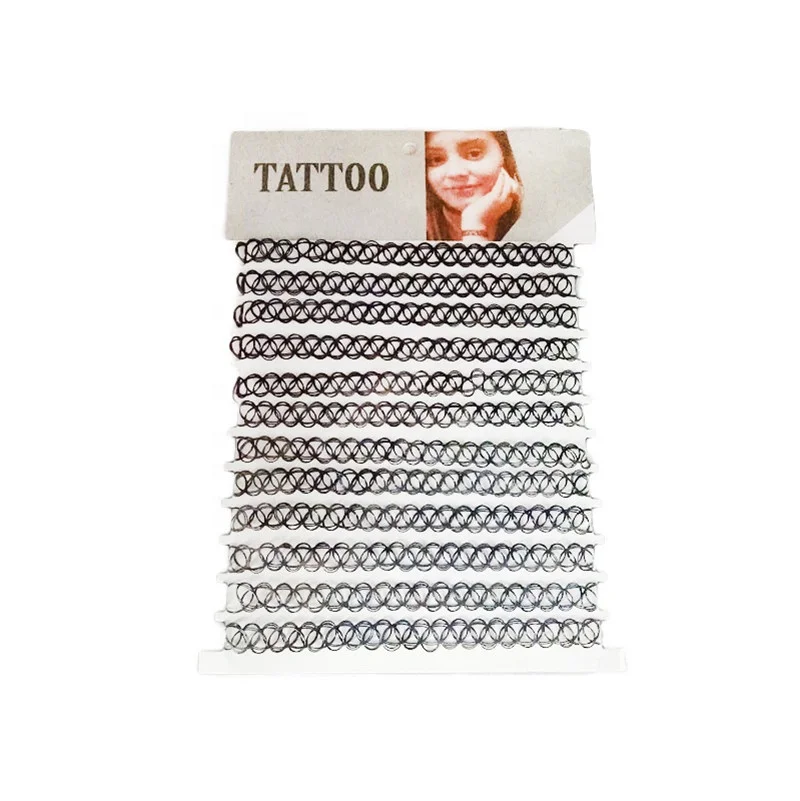 Colors Vintage Stretch Henna Hippy Tattoo Choker Necklace