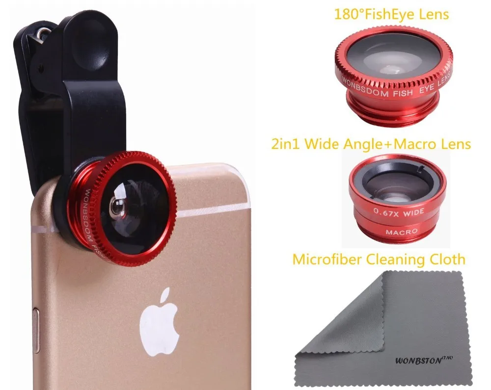 
 Полный набор для сотового телефона 3-в-1 Широкоугольный макро объектив рыбий глаз набор фильтров для объектива камеры наборы мобильного телефона рыбий глаз Объективы  