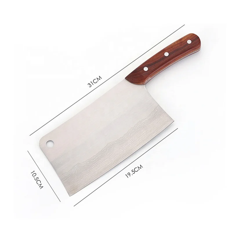Хит продаж, кухонный нож из нержавеющей стали с деревянной ручкой