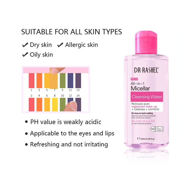 DR.RASHEL 100 ml All in 1 Micellar Cleansing Water Cleanses Makeup Remover