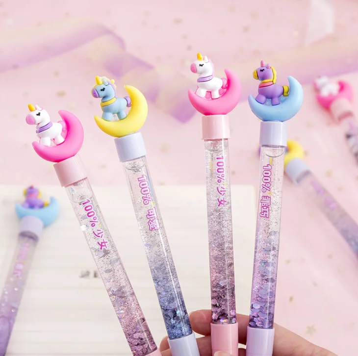 
 Корейская творческая волшебная палочка в масле, зыбучий песок, ослепляющая цветная сыпучий песок, Студенческая луна, единорог, блестящая нейтральная ручка  