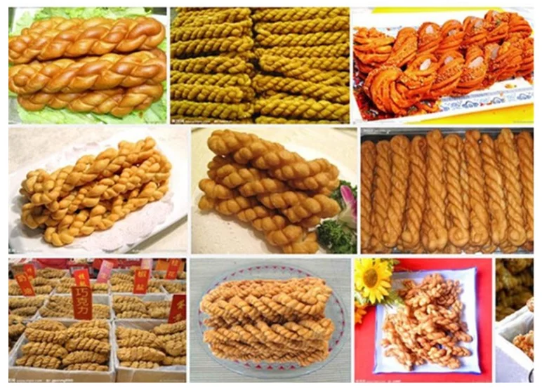 Twisted Doughnut Encrutsing Machine Dough Twisting Cutting Machine Pretzel Dough Twist Making Machine