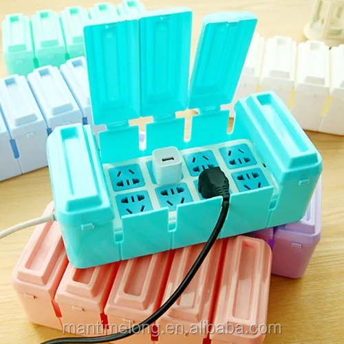 Органайзер для дома и офиса креативный тип электрическая розетка пластиковый контейнер хранения проводов