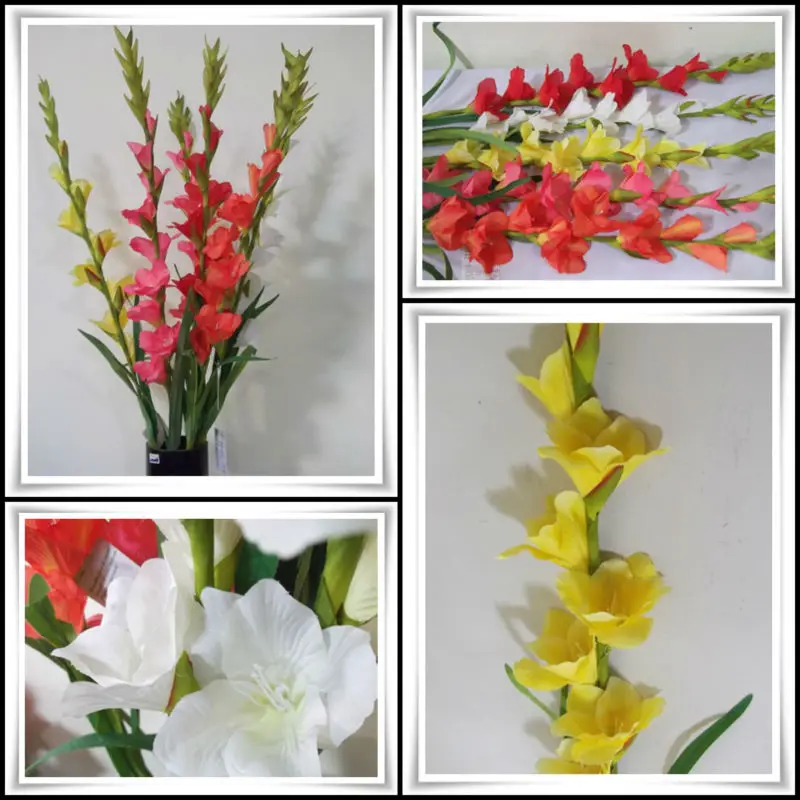 Decorativo Flor Artificial Orquídeas 9 Cabezas Gladiolos/falsos En El  Precio De Fábrica& Para El Hotel Y El Hogar. - Buy Artificial Flor De La  Orquídea Product on Alibaba.com