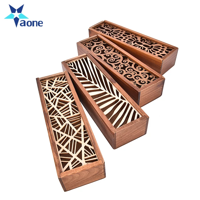 Multifunction Storage Box Hollow Wood Pencil Case Wooden Pencil Box Pencil Cases School Gift Kawaii Stationery Large Capacity