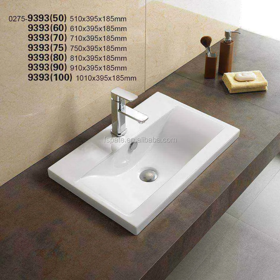 Source PATE正方形セラミック手洗面台のpvc洗面化粧台3センチメートル