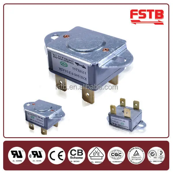 KSD308 Manual Reset Temperature Cutoff Switch Thermal Overload Protector Bimetal Thermostat Thermal Switch