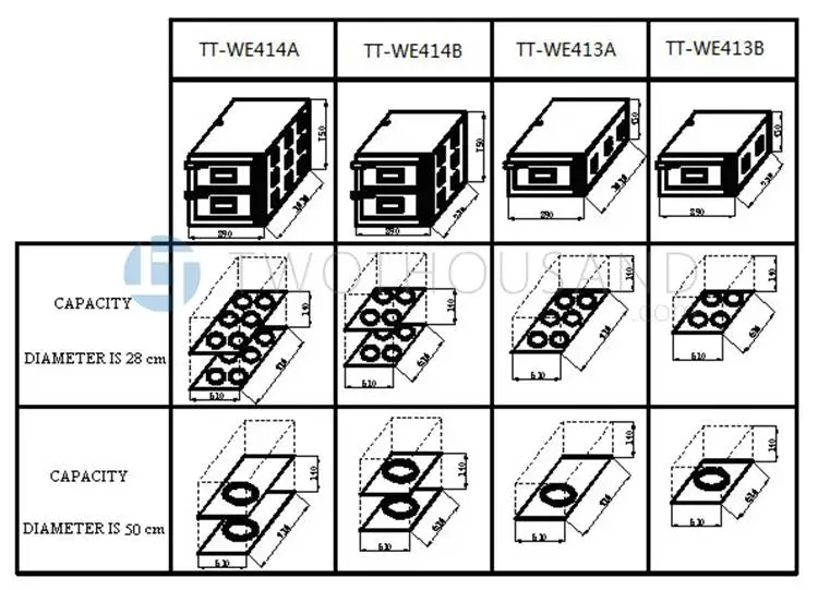 
TT-WE413B 1 настольная электрическая мини-печь для итальянской пиццы 