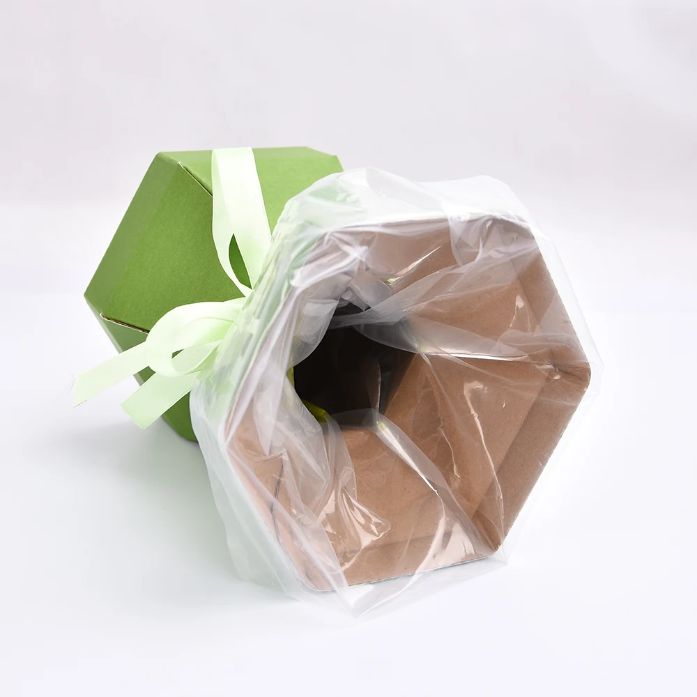 New Style High Quality Customized Paper Flower Packaging Box Bag UV Coating Embossing Matt & Glossy Lamination Folder Type