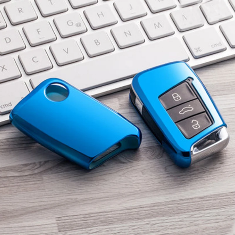 Умный Автомобильный ключ Volkswagen из ТПУ экологически чистый нетоксичный Чехол для автомобильного ключа для VW new magotan 2018 passat19 CC Wei LAN B8