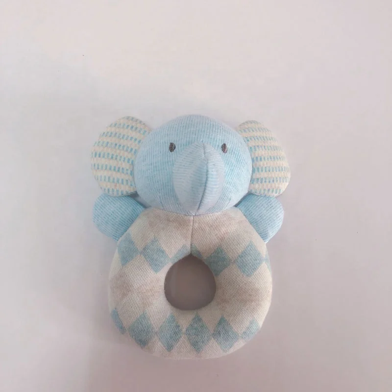 Eco-friendly Чистый хлопок детей текстурированная игрушка-погремушка Кролик Погремушки игрушки