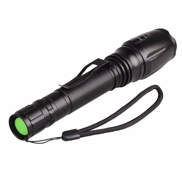 Tactical T6 LED Zoom Flashlight with Remote Control Aluminum Alloy Body for Hunting and Mounting