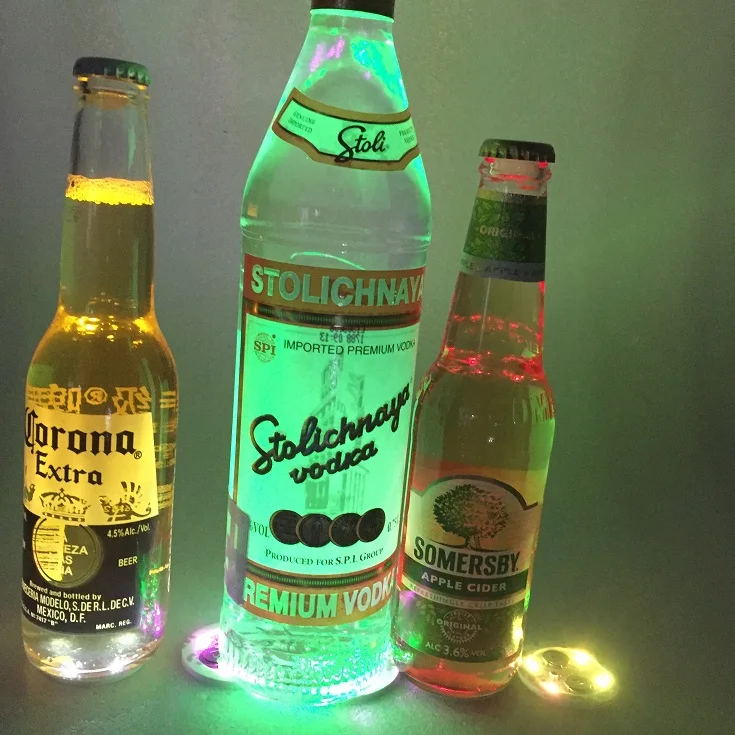 Светодиодная наклейка на бутылку с белым светом