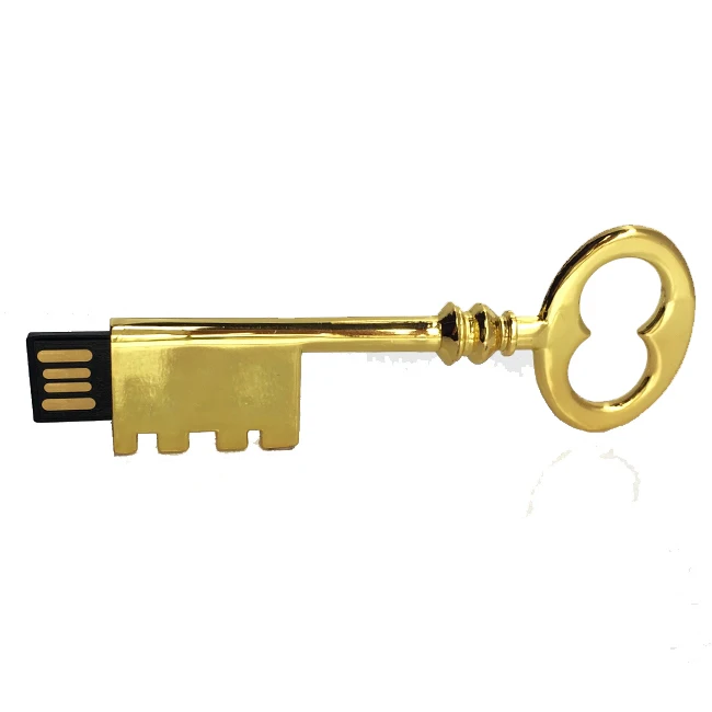 Custom Gold Key Shape Usb Stick Key Antique for 8gb 16gb