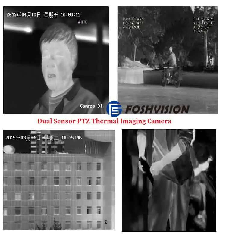 Professional Dual Sensor Long Distance PTZ IP CCTV Night Vision Thermal Imaging Camera