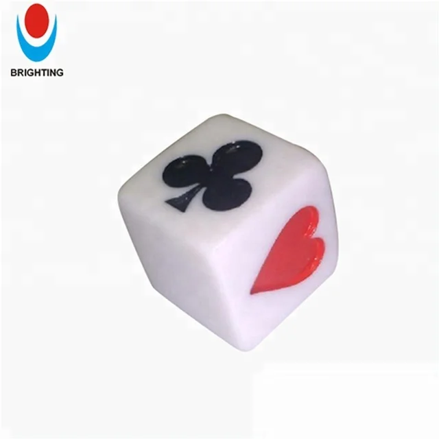 16 мм D6 квадратные округлые белые цвета слоновой кости гравировка дизайн индивидуальная печать логотипа игральная игра компоненты Акриловые Пользовательские покерные