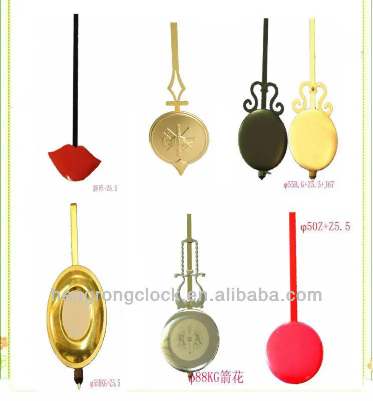 Rotating Clock Pendulum Pendulum bob Gold Black White Silver Rod and Bobs