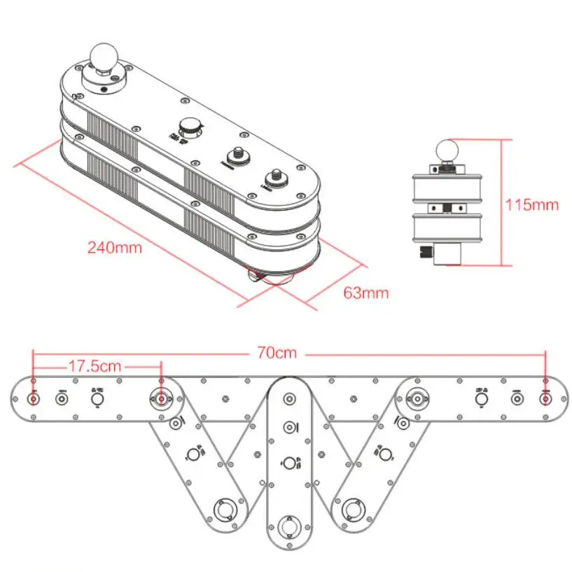Профессиональный автоматический панорамирование Линейное движение 4X ползунок удлинитель кран для съемки видео камера