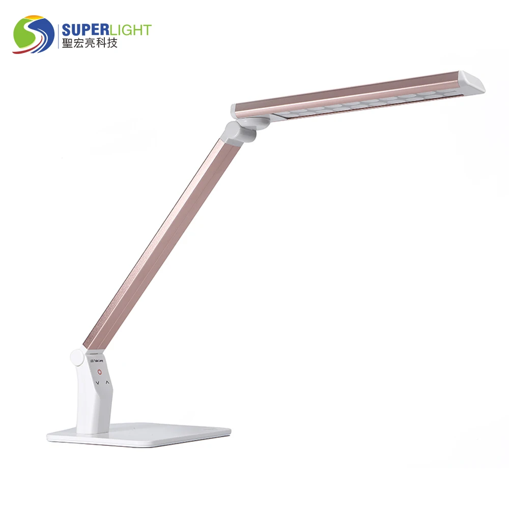 low price pink colorful metal led office desk eye protection gold table lamp