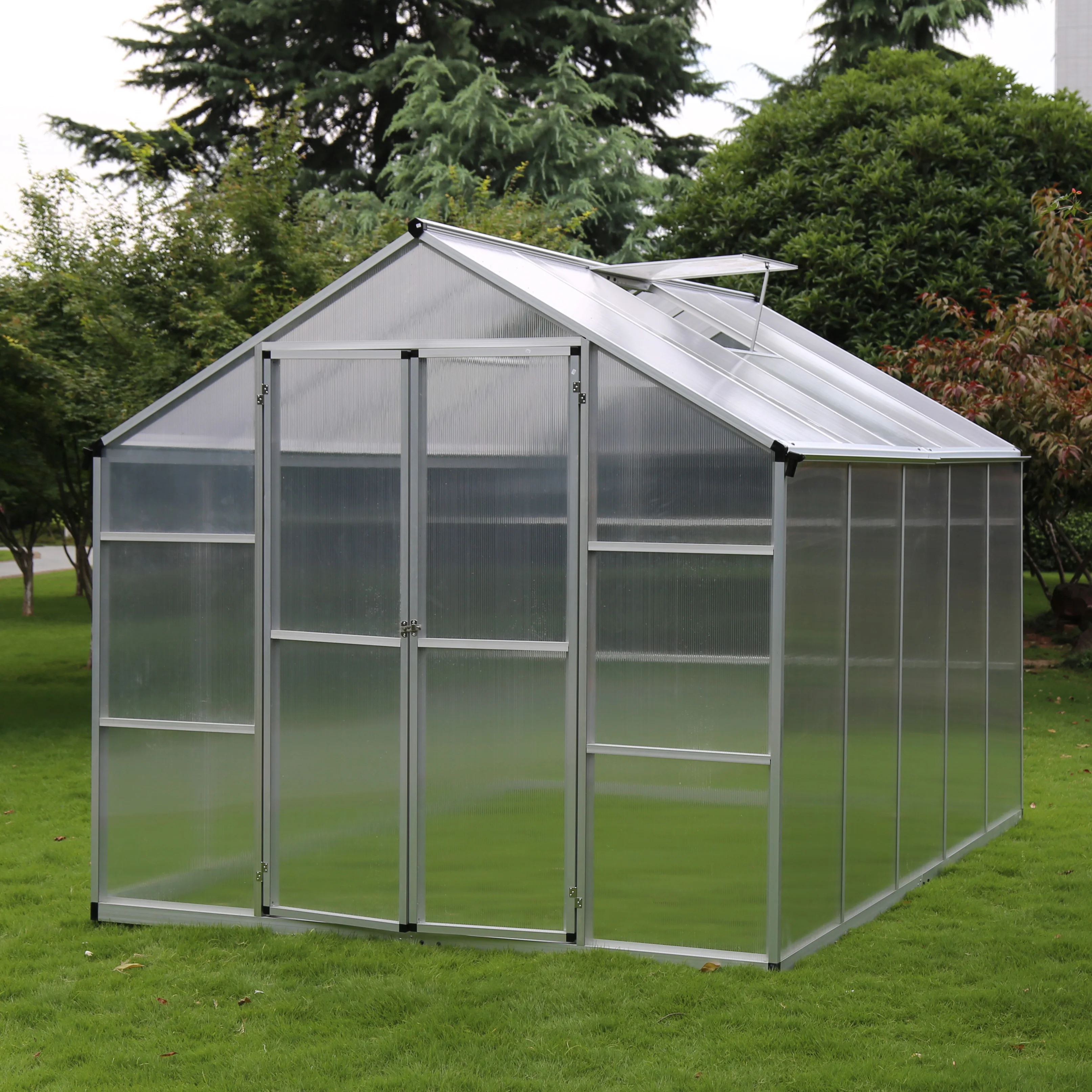 Aluminum Doubledoor Garden Frame Greenhouse For Sale Buy Aluminum