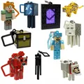 100pcs minecraft keychain toys set 2015 New minecraft sword steve creeper zombie key ring anime online