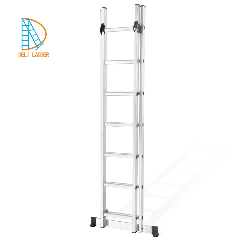 Height adjustable 2 section Extension Ladder, multipurpose folding combination step ladder, price aluminum step ladder