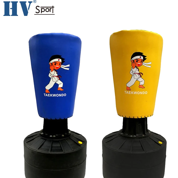 Latest Version High Quality PU Leather Free Standing Taekwondo Dummy Kids Boxing Punching Bag