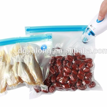 5PCS Reusable Vacuum Food Storage Zipper Bags for Electric