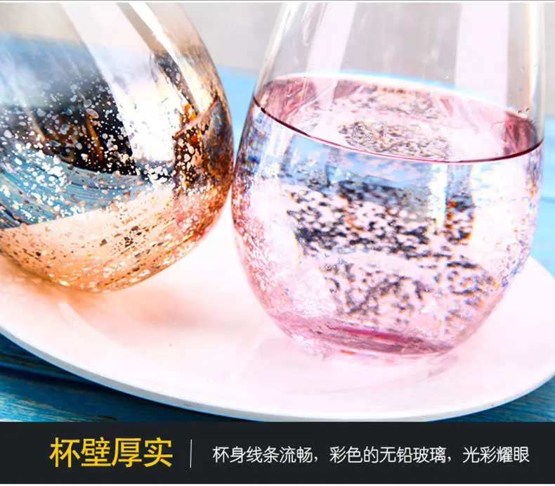 Crystal Clear Colored Stemless Wine Glasses Wine Starry Sky Themed Premium  Glass Shiny Drinking Glassware Tumblers for Water Juice Beer - China  Beverage Tumbler and Glass Cup price