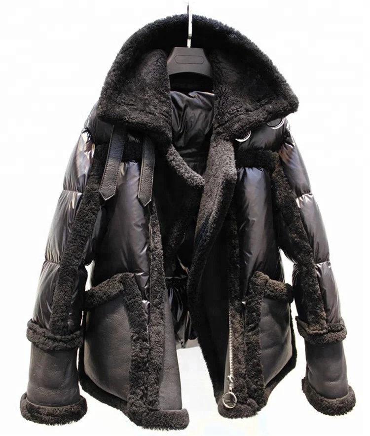 leather coat with sheepskin lining